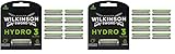 WILKINSON SWORD - Hydro 3 Rasierklingen für Männer | Feuchtigkeitsspendendes Gel | Packung mit 8 Rasierklingen (Packung mit 2)