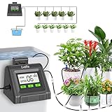 Lvelfe Automatische Bewässerung, Indoor Bewässerungssystem - Wasservolumen Einstellbar, Kann 11 Pflanzen Gießen, Tropfbewässerung Set für Zimmerpflanzen, Balkon Pflanzen, Topfpflanzen