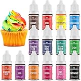 Lebensmittelfarbe Gel 14 Farben Set - Waysroma Gelfarben Lebensmittelfarben Hochkonzentriertes Food Coloring für Backen Kuchen, Macaron, Zuckerguss, Fondant, Kekse, Donuts