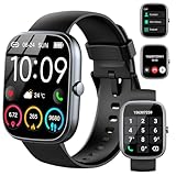 Smartwatch für Herren und Damen, 1,91 Zoll Smartwatch mit Anrufannahme/Anrufannahme, 110+ Sport-Smartwatch, Schrittzähler, 24 Stunden Schlaf/Herzfrequenzmesser, wasserdicht IP68 Fitness Tracker für