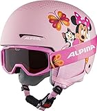 ALPINA ZUPO DISNEY SET - Hochwertiges, Sicheres & Exklusives Disney Set aus Skibrille & Skihelm Für Kinder, Minnie Mouse, 48-52 cm