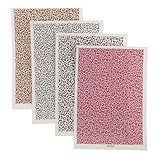 FONDOTIN 4 Stück Wasserlösliche Transferfolien mit Leopardenmuster für Polymer Clay Selbstgemacht Transferpapier für Tonschmuck Ohrringe Haarspangen und Keramik Detailreiche Bastelfolien
