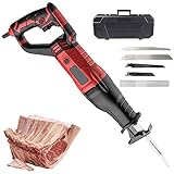 Elektrische Knochensäge - Professionelle Fleischsägemaschine für den gewerblichen und privaten Gebrauch, 6 Geschwindigkeiten einstellbar, Säbeldesign