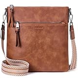 Roulens Mittel Damen Umhängetaschen, Leicht Damen Schultertasche aus Veganes Leder, Crossbody Bags für Frauen mit Verstellbar Abnehmbar Breiter Gurt