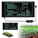 PORFOYO Heizmatte Pflanzen Mit Thermostat, 50W Pflanzen Heizmatte Wärmematte, Temperatur Heizkissen Amphibien, Wasserdichtes Zimmergewächshaus Wärmematte Für Sämlinge, Haustiere Und Reptilien