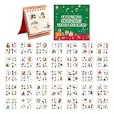 Weihnachts-Körperaufkleber für Kinder – 35 Blätter, schweißbeständig, klassisch, leuchtende Aufkleber für den Körper von Kindern zum Thema Weihnachten, für Jungen Mädchen Schüler Studenten Hände