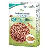 FLEUR ALPINE Bio Babybrei Buchweizen - Leckerer Frühstücksbrei | Nahrhaft und glutenfrei | einfache Zubereitung | Babynahrung 4+ Monate ohne Zuckerzusatz | 7 Portionen