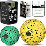 M.S.Lemberg® Faszienball klein Set - Massageball für gezielte Selbstmassage von Faszien, Verspannungen, Triggerpunkt u.v.m. - Faszienkugel Massagekugel für Ganzkörper Massage - 2X Ball 8cm & 6cm