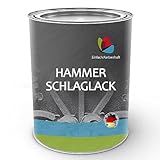 Hammerschlaglack 3in1 Metallschutzlack I 2,5L GOLD I mit Hammerschlag-Effekt Effektlack Strukturlack I Grundierung + Rostschutz + Lack I Farbenhaft® EF.02