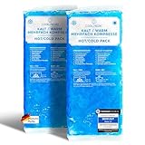 2X Premium Kühlpad Kühlkompresse | XXL Kalt Warm Kompresse 29x12cm | Mehrfach-Kompresse Kühlpads Gel als Kühlkissen Kaltkompresse z. Kühlen von Schmerzen f. Kinder & Erwachsene Blau