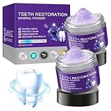 Zahnreparatur Mineralpuder, 2Pcs Zahnrestauration Pulver, Zahnpulver Gegen Verfärbungen, Mineral Zahnpulver, Effektiv bei der Stärkung von Zähnen und Zahnfleisch, Frischer Atem
