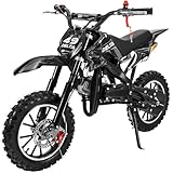 Actionbikes Motors Kinder Crossbike Delta 49 cc | 2-Takt 49ccm Motor bis 𝟒𝟎 km/h - Motorrad - Pocket Bike - Dirt Bike - Motocross - Pocketbike - Motorsport - Dirtbike - Enduro ab 6 Jahren (Schwarz)
