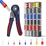 Crimpzange Set mit 1200 stk Aderendhülsen Set,Aderendhülsenzange set [für 0,08-10mm²],Aderendhülsen Tool Kit,Krimperzange,Crimpzangen,Presszange set für auto,das moped oder im Haus