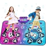 maysida Rechargeable Tanzmatte für 2 Kinder Spielzeug Geschenke für Mädchen Jungen 4 5 6 7 8Jahre,Kindertanzmatten für 1/2 Spieler(3 Spielmodi), Interaktive Musikmatte Weihnachten Geburtstag Spielzeug