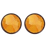 Yheonver 2pcs 2 Runde Orange Universal FÜR Motorrad ATV Dirt Bike