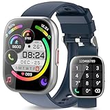 aycy Smartwatch für Damen und Herren, 1,85 Zoll Smartwatch mit Anrufannahme/Anrufannahme, 112 Sportmodi Fitness Tracker mit Schlaf/Herzfrequenzmesser, IP68 Smart Watch für Android iOS, Dunkelblau