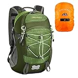 LOCAL LION Wanderrucksack Damen, Fahrradrucksack 20L, Rucksack Herren Wandern klein, mit Regenschutz, für Damen Herren, wasserabweisend zum Radfahrren Wandern Reisen