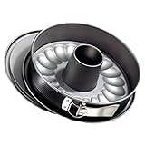 Zenker Springform Ø 28 cm ENERGY, Backform mit Flach- und Rohrboden und Auslaufschutz aus Stahlblech, runde Kuchenform mit Antihaftbeschichtung (Farbe: Silber/Anthrazit), Menge: 1 Stück