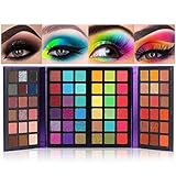 72 Farben Lidschatten Palette Bunt Eyeshadow Nudetöne Regenbogen Color Board Schminkpalette Set Matt Schimmern Pigmentierter Bunte Glitzerfarbe Makeup Professionelles Eye Shadow Cosmetics