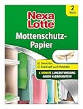 Nexa Lotte Mottenschutzpapier, Schützt effektiv bis zu 6 Monate vor Kleidermotten und Pelzkäferlarven, 2 Streifen