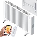 KESSER® Elektroheizkörper Infrarotheizung energiesparend 2in1 Mobile & Wand-Konvektor Elektroheizung 2500W mit WiFi App-Steuerung & Fernbedienung Radiator Heizung elektrisch Heizkörper 24h Timer