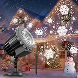 Schneeflocken Projektor Licht 3D-Effekt – LED Lichtprojektor für Weihnachten, Silvester, Valentinstag & Feste – Wasserdichte Außen- & Innendekoration