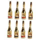 8 Stück Teiliges Vergoldeter Lautsprecherkabel Bananenstecker Kompatibel mit Kabeln Stapelbar Langlebig für Audio Anwendungen