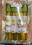 FILEMA Aromatisiertes Olivenöl Set – 4er Box (Fisch, Chili, Tzatziki & Orange) – 100 % Griechisches Olivenöl in Sprayform – 4×30–50 ml - Feinkost Geschenkset