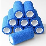 10 Rollen Selbstklebender Verband, 10cm x 2,8m Pflaster Rolle Verbandsmaterial, Elastische Binde Bandage Fixierbinde Haftbandage Selbstklebend