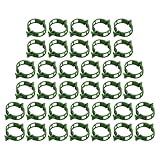 Veemoon 200 Stück Pflanzenstützklammern aus Kunststoff Grün Wetterfest und Wiederverwendbar Befestigungsclips für Tomaten Gurken und Paprikapflanzen im Garten