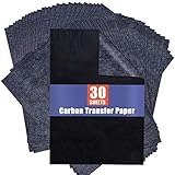 PSLER Kohlepapier zum Nachzeichnen von Graphit-Transferpapieren ¨C 30 St¨¹ck, schwarzes Graphitpapier zum Nachzeichnen von Zeichnungen auf Holzprojekten, Leinwand, Stoff, K¨¹nstlerA4, 21 x 30 cm