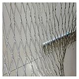 LINGDSWULING Robustes Sicherheitsschutzseilnetz Fallschutznetz Aus Edelstahl Hochgelegene Fallschutznetz Terrasse Edelstahl-seilnetz Balkon-sicherheitsnetz Maschen(13.1x13.1ft(4x4m))