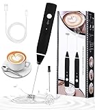 jutyum Milchaufschäumer Stab, USB Wiederaufladbar Schneebesen, Elektrisch, , Milchschäumer , Milk Frother für Kaffee/Latte/Cappuccino/Sahne/Macchiato aus Kunststoff Grün,rot