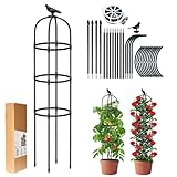 LIBRNTY Rankhilfe Obelisk,Rankobelisk,Turm Obelisk Garten Rankgitter,Rustproof Plastic Coated Metal Plant Support,Top-Vogeldesign,Passend fürReben,Blume, Rosen,Turm Obelisk Spalier…