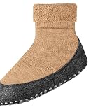 FALKE Unisex Kinder Hausschuhe Cosyshoe, Schurwolle, 1 Paar, Beige (Desert 4710), 25-26