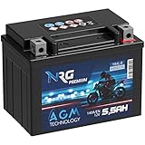 NRG YB4L-B AGM Roller Batterie 12V 5,5Ah 140A/EN Motorradbatterie 50411 YB4L-A ersetzt 5Ah 4Ah auslaufsicher wartungsfrei