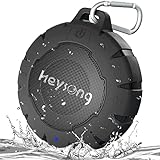 HEYSONG Bluetooth Lautsprecher Wasserdicht Dusche, Mini Drahtloser Lautsprecher Box Outdoor Musikbox Stereo Surround Sound Tragbarer, Freisprechfunktion, Kompakter Soundbox für Kajak, Camping, Pool