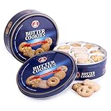 Patisserie Matheo Dänische Butterkekse 2x 454g – Klassisches Butter-Gebäck in Nostalgie-Blechdose – Fünf Sorten nach original dänischem Rezept – Perfekt für Meetings, Besprechungen & als Geschenkidee