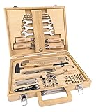 Brüder Mannesmann M29003 Bambus-Werkzeugkoffer, 75-teilig