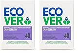 Ecover Color Waschpulver Konzentrat Lavendel (3 kg / 40 Waschladungen), Colorwaschmittel mit pflanzenbasierten Inhaltsstoffen, Waschmittel Pulver für natürlich reine Buntwäsche, 3 kg (Packung mit 2)