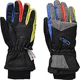 CMP - Twill-Skihandschuhe für Kinder, Black-Royal-Limeade, 6