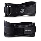 FITGRIFF® Gewichthebergürtel V2 - Gewichtheber Gürtel für Damen und Herren - Bodybuilding, Krafttraining, Crossfit Training - Trainingsgürtel, Weightlifting Belt, Gym Workout (Full Black, M)