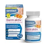 sanotact Darm AKTIV (84 Kautabletten) • Für eine normale Darmfunktion • Natürliche Ballaststoffe & Inulin aus der Chicoree-Wurzel • Regelmäßige Verdauung & Darmsanierung • 100% Vegan