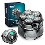Glatzen Rasierer Herren, kensen Kopfrasierer Glatze Wasserdicht Kopf Rasierer Herren Wiederaufladbar Typ-c Head Shaver Men Magnetische Leicht zu Reinigen Akkulaufzeit 160 Mins