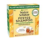 Garnier Festes Shampoo, Reparierendes Honig Schätze-Shampoo mit Bienenwachs, kräftigt, schützt & nährt strapaziertes und brüchiges Haar, Wahre Schätze, 60 g