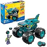 MEGA HOT WHEELS Wrex Monster Truck - 187-teiliger Bausatz mit Rennwagen-Transformation, beweglicher Mikro-Actionfigur und kompatiblen Bausteinen, für Kinder ab 5 Jahren, HDJ95