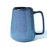 Cteahrow 700 Ml Keramik-Kaffeetasse, große Milchkaffeetasse, Teetasse, glatte Glasur für Kakao, Cappuccino, Latte, Müsli, spülmaschinenfest, mikrowellengeeignet (blau)