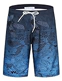 APTRO Herren Short Freizeit Badehose Schnelltrocknend Badeshorts Blau BS023 L