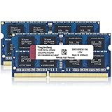 DDR3 / DDR3L 16GB Kit (8GBx2) Laptop RAM 1600MHz PC3-12800 / PC3L-12800 SODIMM Non-ECC Unbuffered 1.35V / 1.5V 2Rx8 Dual Rank 204 Pin CL11 PC Computer Memory Upgrade Module Arbeitsspeicher (Blau)