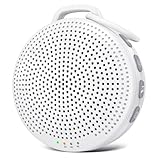 White Noise Machine Baby, Einschlafhilfe Babys mit 2000mAh Akku,Portable Sound Machine for Adults 21 beruhigende Klänge Weißes Rauschen Soundmaschine für kinderwagenschaukler (Weiße)